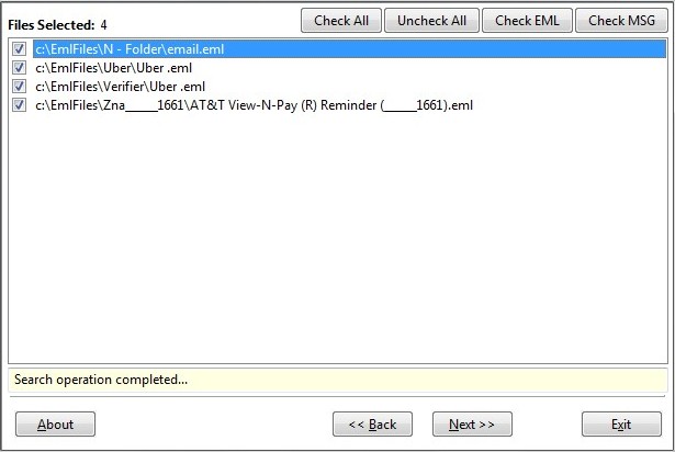 EML to PST Converter find EML files to convert