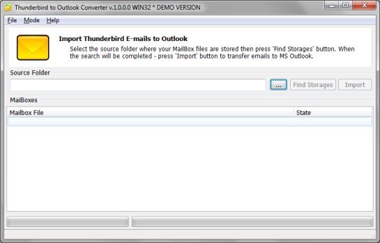 Thunderbird to Outlook conversion software